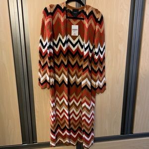 Long multicolored cardigan